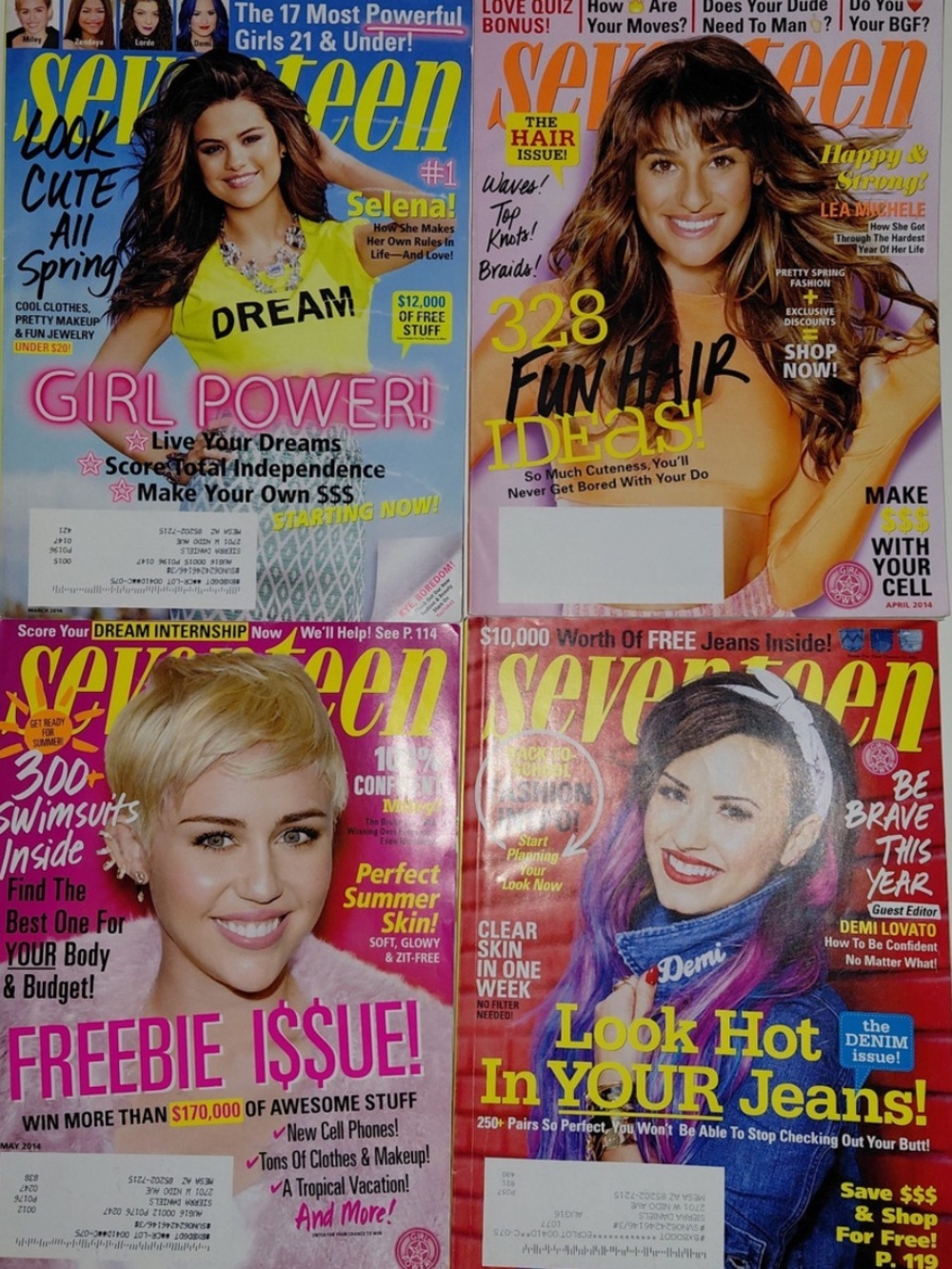 Lot of 9 Seventeen Magazines 2013-14